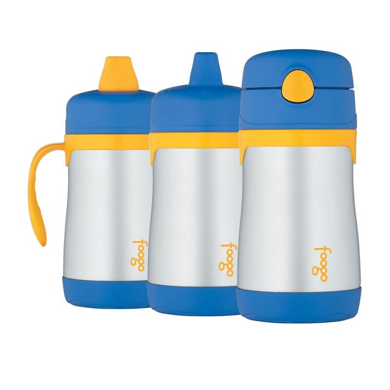 Thermos_110010_set.jpg Thermos Foogo Dojčenská termoska (stupeň 1,2,3) - modrá 290 ml – Obrázok 1