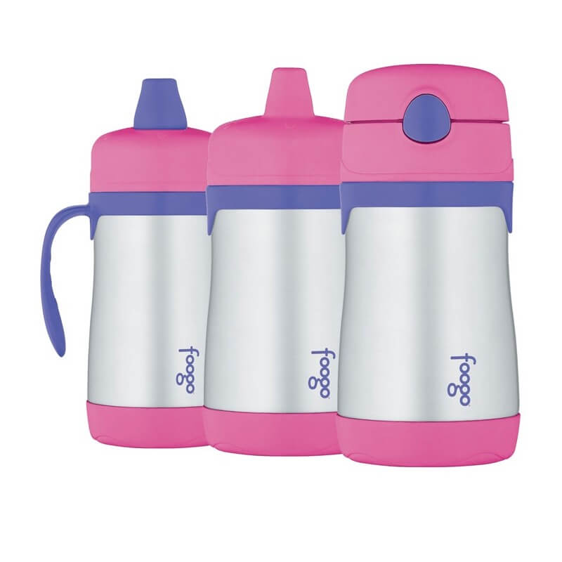 Thermos_110011_sada.jpg Thermos Foogo Dojčenská termoska (stupeň 1,2,3) - ružová, 290 ml – Obrázok 1