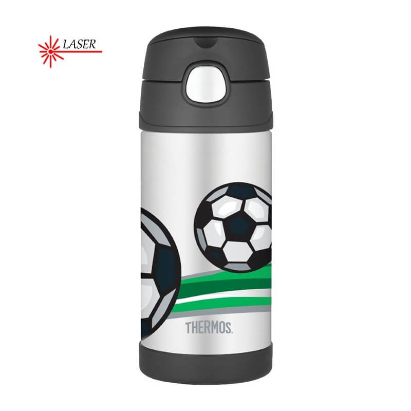 Thermos_120010.jpg Thermos FUNtainer Detská termoska so slamkou - futbal, 355 ml – Obrázok 1
