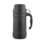 Thermos Sklenená termoska s jednou šálkou - čierna, 0,5 l