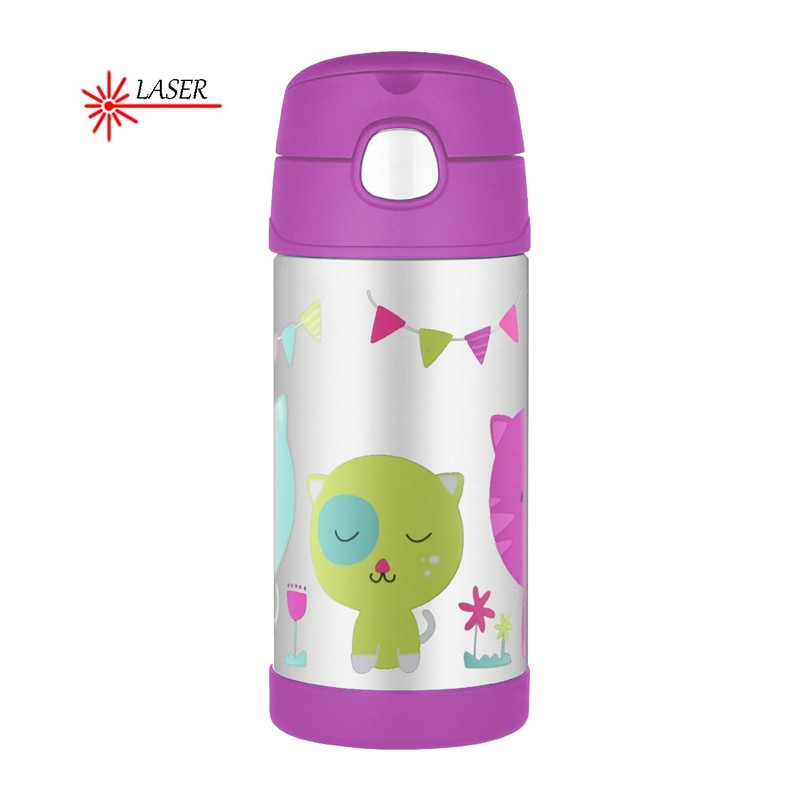 termolahve-pro-deti.jpg Thermos FUNtainer Detská termoska so slamkou - mačka, 355 ml – Obrázok 1