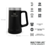 STANLEY Korbel na pivo The Big Grip Beer Stein 700 ml Matte Black Pebble – Obrázok 2