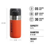 STANLEY Termofľaša vákuová QUICK FLIP 470 ml Tigerlily – Obrázok 2