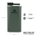 STANLEY Placatka/butylka The Easy-Fill Wide Mouth Flask 230 ml kladivková zelená – Obrázok 2