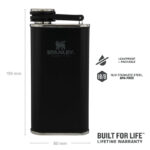 STANLEY Placatka/butylka The Easy-Fill Wide Mouth Flask 230 ml čierna mat – Obrázok 2