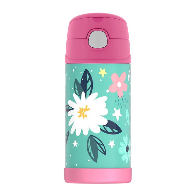 Thermos_12001J.jpg Thermos FUNtainer Detská termoska so slamkou - wild flowers, 355 ml – Obrázok 1