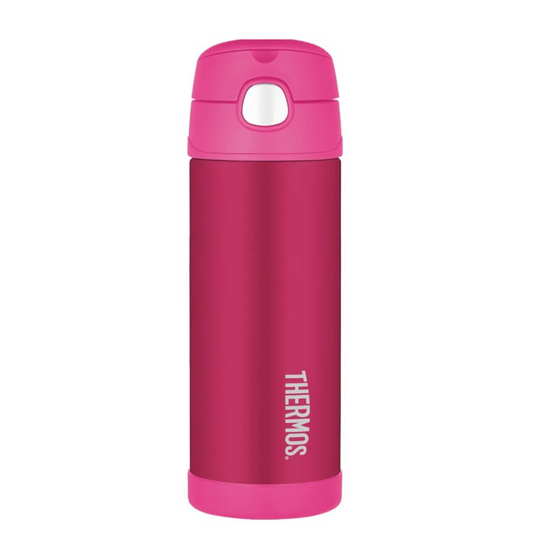 Thermos_120026.jpg Thermos FUNtainer Detská termoska so slamkou - ružová, 470 ml – Obrázok 1