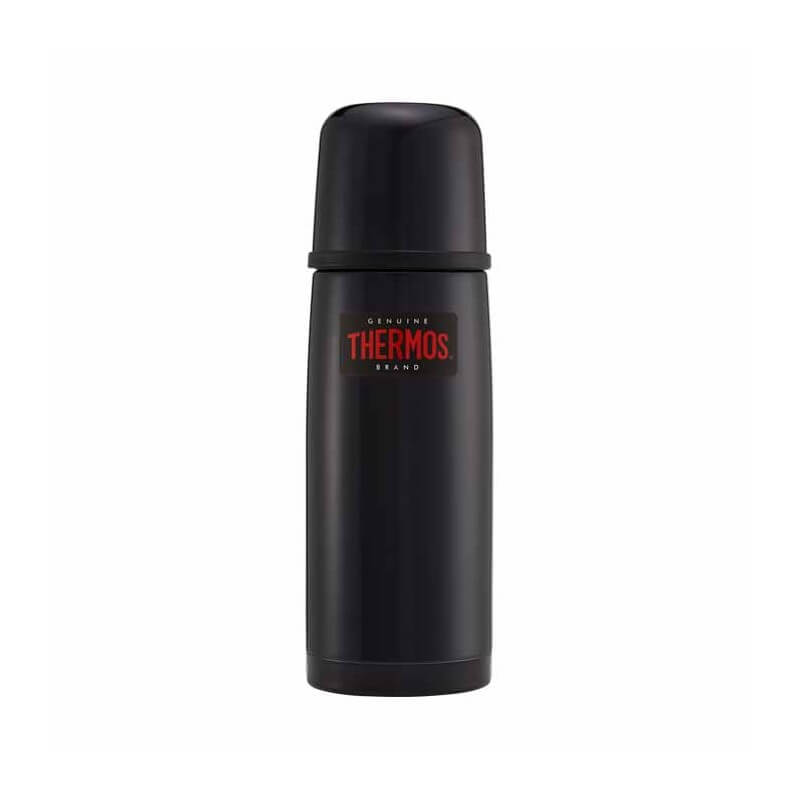 Thermos_150057_104883.jpg Thermos Mountain FBB Termoska s tlačidlovým uzáverom a šálkou - tmavo modrá, 350 ml – Obrázok 1
