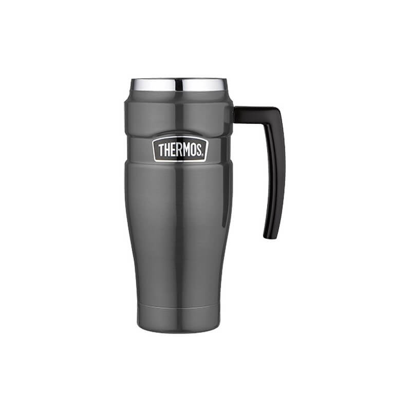 Thermos_160035.jpg Thermos Style Vodotesný termohrnček s madlom, metalicky šedá, 470 ml – Obrázok 1