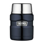 Thermos Style Termoska na jedlo so skladacou lyžicou a šálkou - tmavo modrá, 470 ml – Obrázok 2
