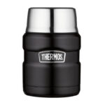 Thermos Style Termoska na jedlo so skladacou lyžicou a šálkou - matne čierna, 470 ml – Obrázok 2