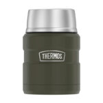 Thermos Style Termoska na jedlo so skladacou lyžicou a šálkou - vojenská zelená, 470 ml – Obrázok 2