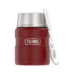 Thermos Style Termoska na jedlo so skladacou lyžicou a šálkou - rustic red, 470 ml