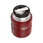 Thermos Style Termoska na jedlo so skladacou lyžicou a šálkou - rustic red, 470 ml – Obrázok 3