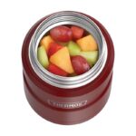Thermos Style Termoska na jedlo so skladacou lyžicou a šálkou - rustic red, 470 ml – Obrázok 5