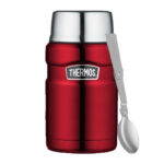 Thermos Style Termoska na jedlo so skladacou lyžicou a šálkou - červená, 0,71 l