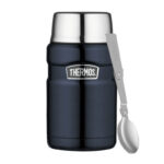 Thermos Style Termoska na jedlo so skladacou lyžicou a šálkou - tmavo modrá, 0,71 l