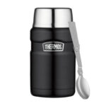 Thermos Style Termoska na jedlo so skladacou lyžicou a šálkou - matne čierna, 0,71 l