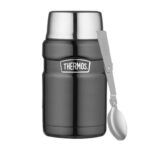 Thermos Style - termoska na jedlo so skladacou lyžicou a šálkou - metalicky šedá, 0,71 l