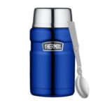 Thermos Style Termoska na jedlo so skladacou lyžicou a šálkou - modrá, 0,71 l