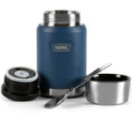 Thermos Termoska na jedlo so skladacou lyžicou a šálkou - námornícka modrá, 0,71 l – Obrázok 4