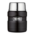 Thermos Style Termoska na jedlo so skladacou lyžicou a šálkou - matne čierna, 470 ml – Obrázok 6