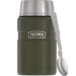 Thermos Style Termoska na jedlo so skladacou lyžicou a šálkou, vojenská zelená, 0,71 l – Obrázok 4